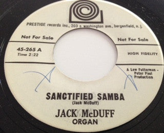 Jack McDuff* : Sanctified Samba (7", Promo)