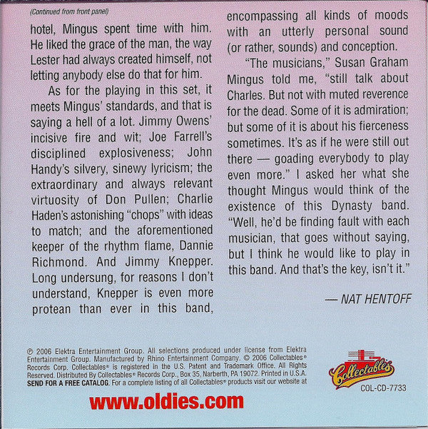 Mingus Dynasty : Chair In The Sky (CD, Album, RE)