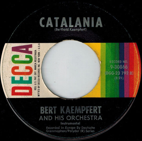 Bert Kaempfert & His Orchestra : Catalania / Cerveza (7", Pin)