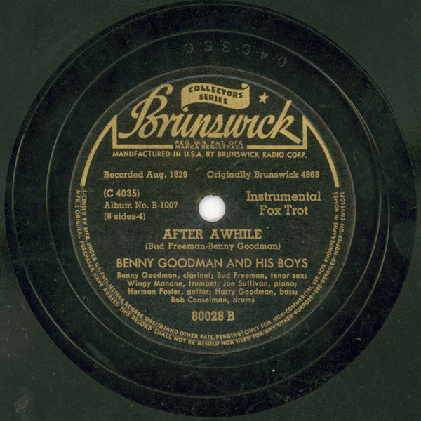 Benny Goodman's Boys : Chicago Jazz Classics (4xShellac, 10", Album)