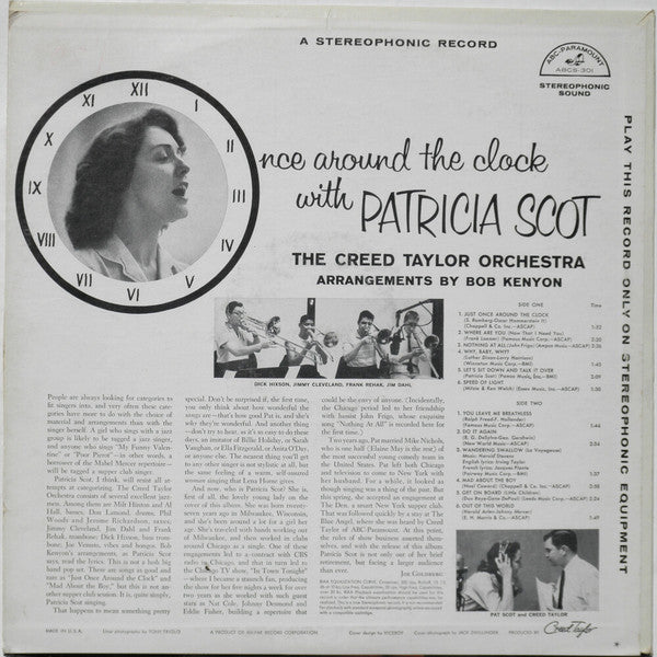 Patricia Scot : Once Around The Clock (LP, Album)