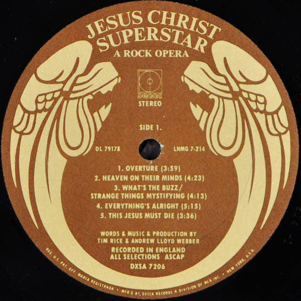 Andrew Lloyd Webber & Tim Rice : Jesus Christ Superstar - A Rock Opera (2xLP, Album, Pin)
