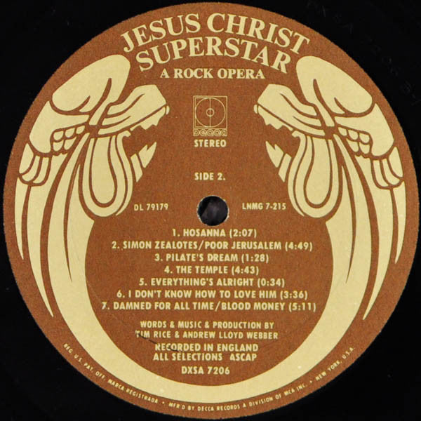Andrew Lloyd Webber & Tim Rice : Jesus Christ Superstar - A Rock Opera (2xLP, Album, Pin)