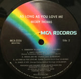 Mickey Thomas : As Long As You Love Me (LP, Album, Pin)
