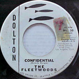 The Fleetwoods : Confidential / I Love You So (7", Promo)