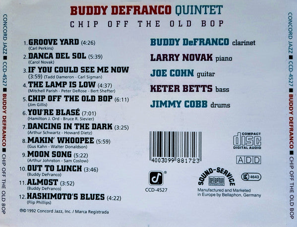 Buddy DeFranco Quintet : Chip Off The Old Bop (CD, Album)
