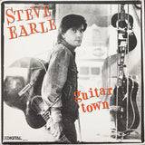 Steve Earle : Guitar Town (LP, Album, Pin)