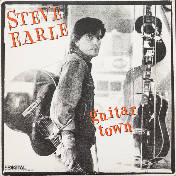 Steve Earle : Guitar Town (LP, Album, Pin)