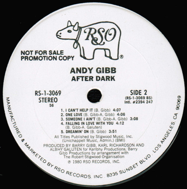 Andy Gibb : After Dark (LP, Promo, 56 )