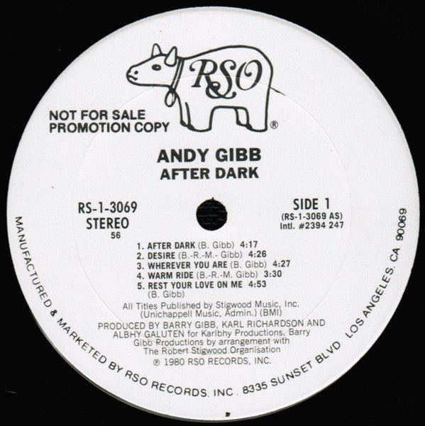 Andy Gibb : After Dark (LP, Promo, 56 )