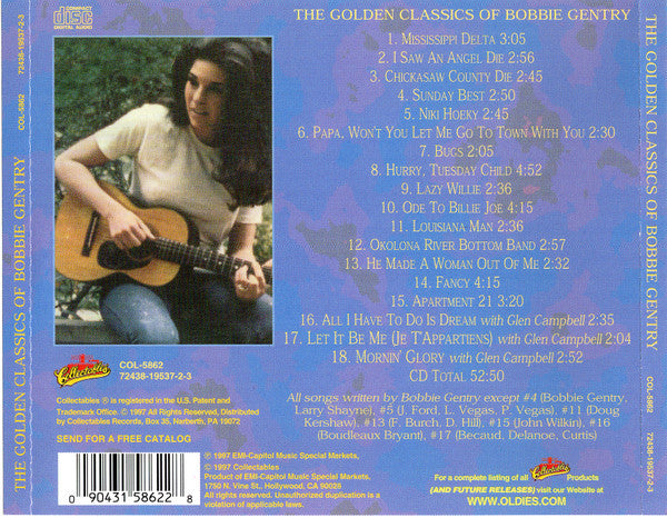 Bobbie Gentry : The Golden Classics Of Bobbie Gentry  (CD, Comp, RE)