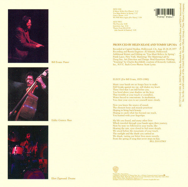 Bill Evans : You Must Believe In Spring (CD, Album, RE, RM)