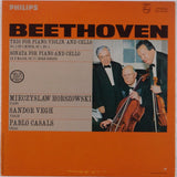 Ludwig van Beethoven, Mieczyslaw Horszowski, Sándor Végh, Pablo Casals : Trio For Piano, Violin, And Cello No. 3 In C Minor, Op. 1, No. 3 · Sonata For Piano And Cello In F Major, Op. 17 (LP)