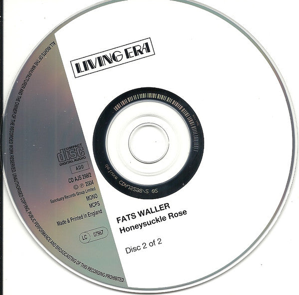 Fats Waller & His Rhythm : Honeysuckle Rose (2xCD, Comp)