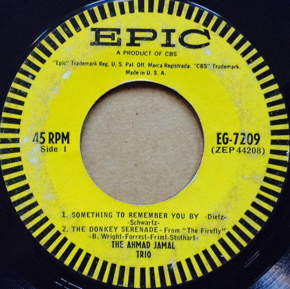 Ahmad Jamal Trio : Something To Remember You By (7", EP)