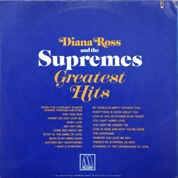 The Supremes : Greatest Hits (2xLP, Comp, RE)