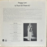 Peggy Lee : Is That All There Is? (LP, Album, Jac)