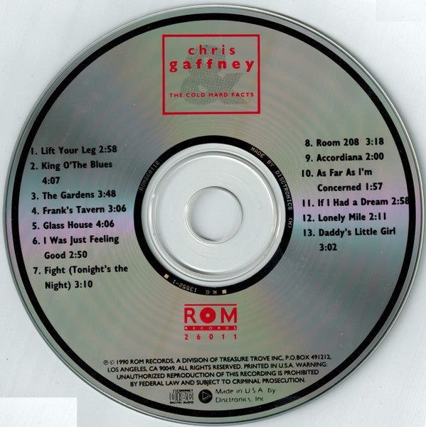 Chris Gaffney & The Cold Hard Facts : Chris Gaffney & The Cold Hard Facts (CD, Album)