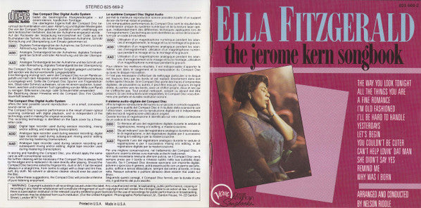 Ella Fitzgerald : The Jerome Kern Songbook (CD, Album, RE, RM)
