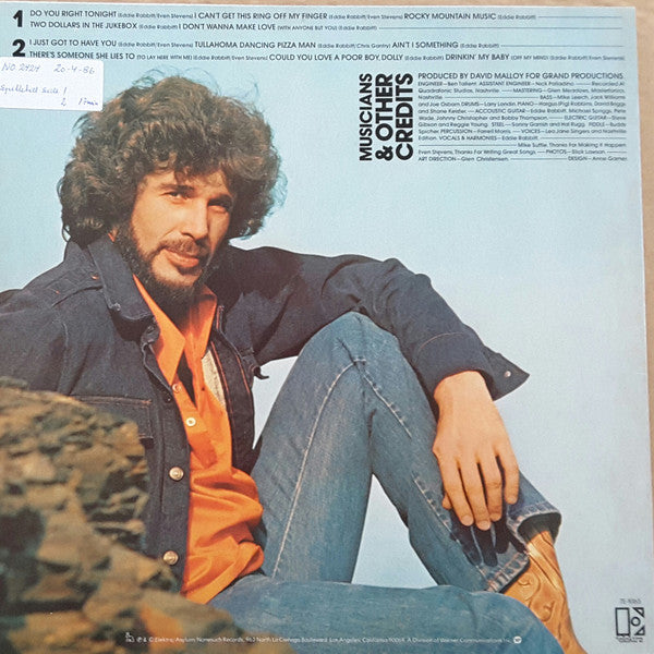 Eddie Rabbitt : Rocky Mountain Music (LP, Album, RP, All)