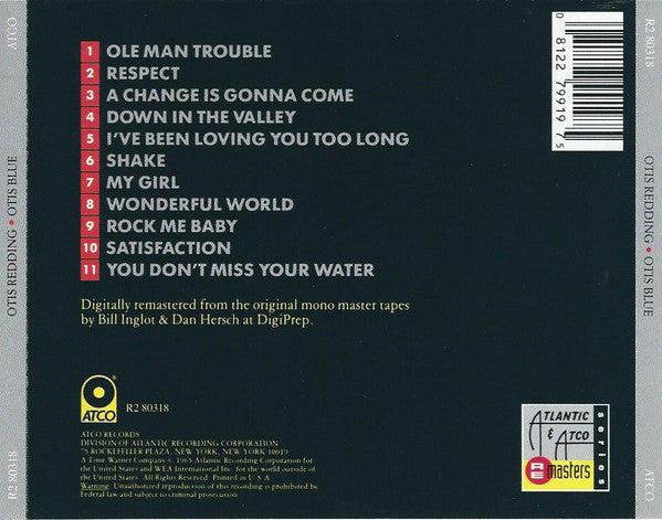 Otis Redding : Otis Blue / Otis Redding Sings Soul (CD, Album, Mono, RE, RM, WEA)