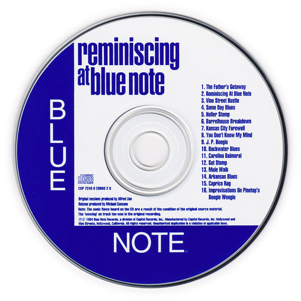 Earl Hines, Pete Johnson, James Price Johnson : Reminiscing At Blue Note (CD, Comp)