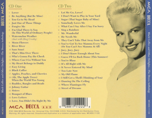 Peggy Lee : Black Coffee And Other Delights - The Decca Anthology (2xCD, Comp, RM)