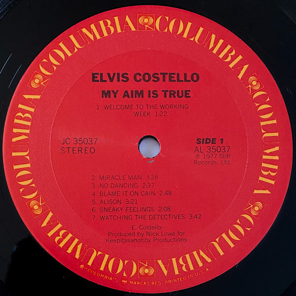 Elvis Costello : My Aim Is True (LP, Album, RP, Ter)