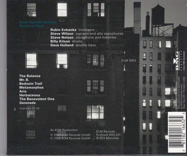 Dave Holland Quintet : Points Of View (CD, Album)