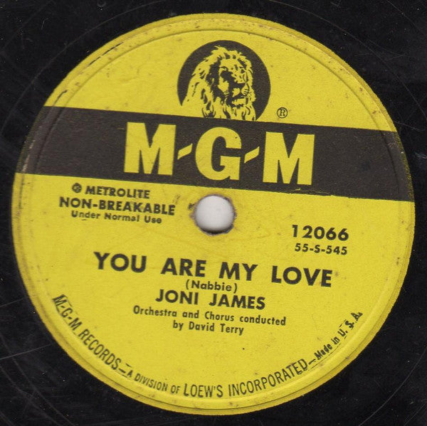 Joni James : You Are My Love / I Lay Me Down To Sleep (Shellac, 10")