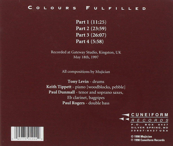 Mujician : Colours Fulfilled (CD, Album)