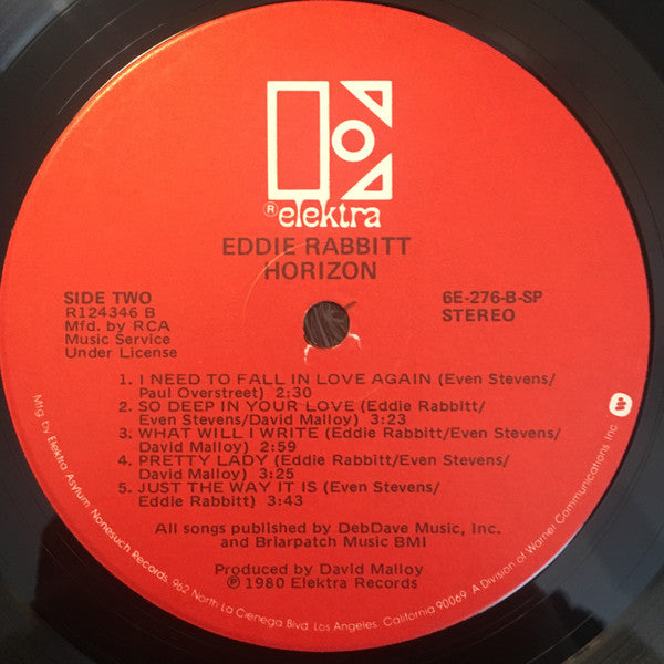 Eddie Rabbitt : Horizon (LP, Album, Club, Ind)