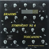 Johannes Brahms - Arturo Toscanini And The NBC Symphony Orchestra : Symphony No. 4 (LP, Album, Mono)