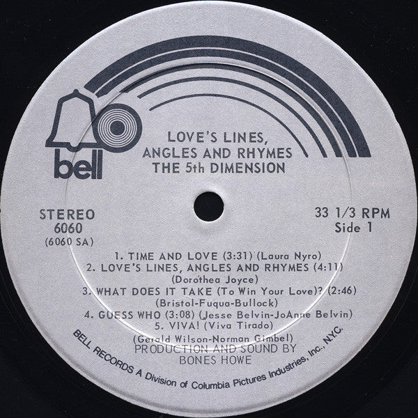 The 5th Dimension* : Love's Lines, Angles And Rhymes (LP, Album, PR )