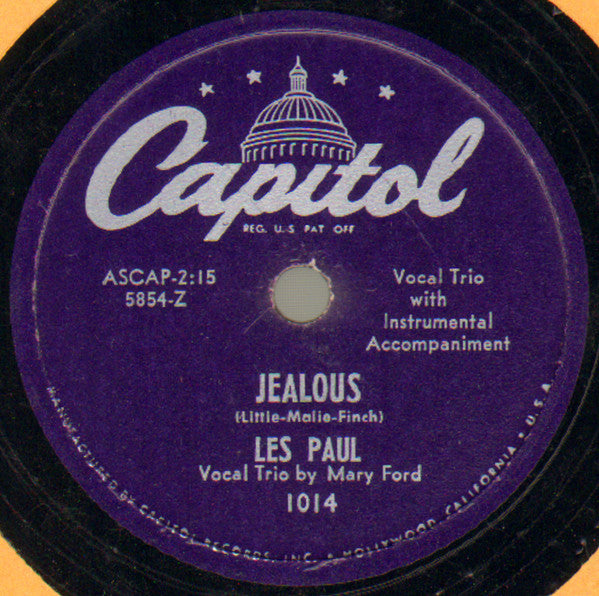 Les Paul : Nola / Jealous (Shellac, 10", Scr)