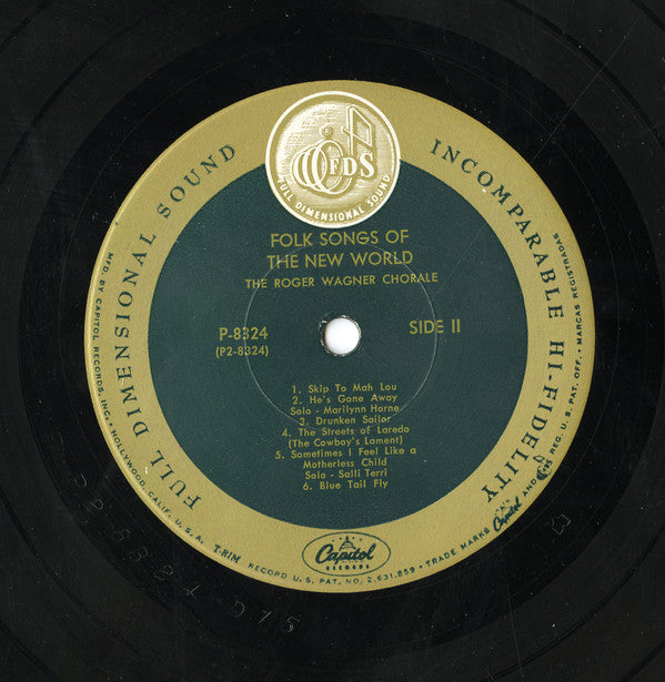 The Roger Wagner Chorale : Folk Songs Of The New World (LP, Mono, Scr)
