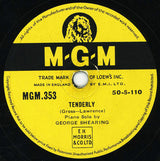 The George Shearing Quintet / George Shearing : How's Trix? / Tenderly (Shellac, 10")