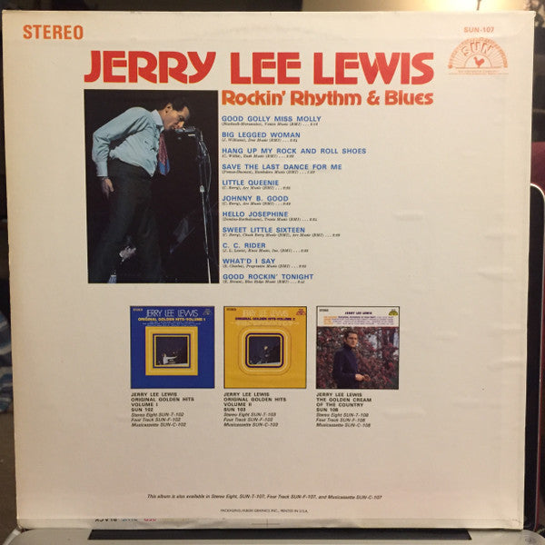 Jerry Lee Lewis : Rockin' Rhythm & Blues (LP, Album)