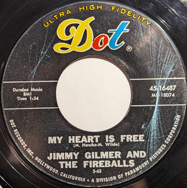 Jimmy Gilmer And The Fireballs : Sugar Shack (7", Styrene, Mon)
