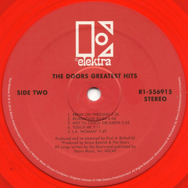The Doors : Greatest Hits (LP, Comp, RE, RM, Red)