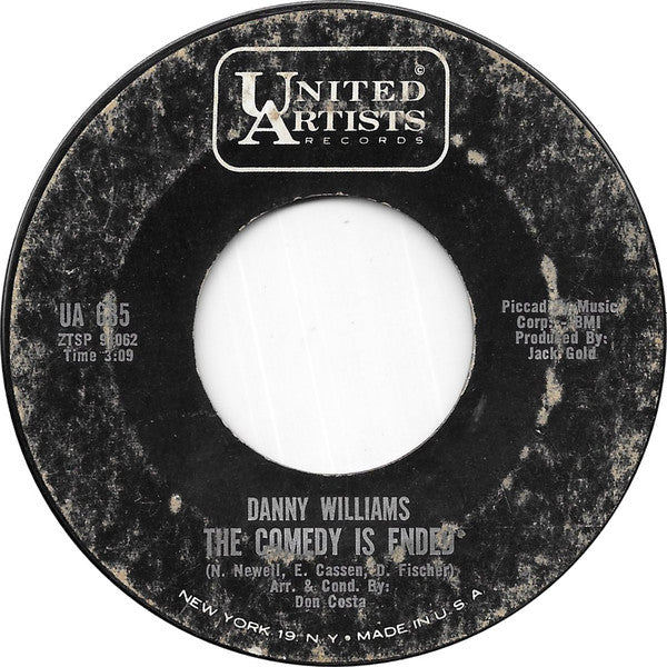 Danny Williams : White On White (7", Single, Styrene)