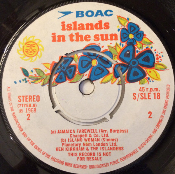 Cy Grant / Papette & The Islanders Steelband* / Ken Kirkham & The Islanders : Islands In The Sun (7")