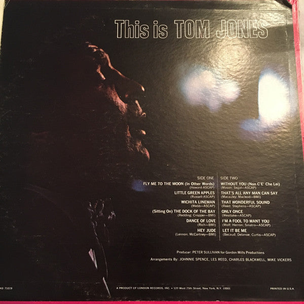 Tom Jones : This Is Tom Jones (LP, Album, Bes)