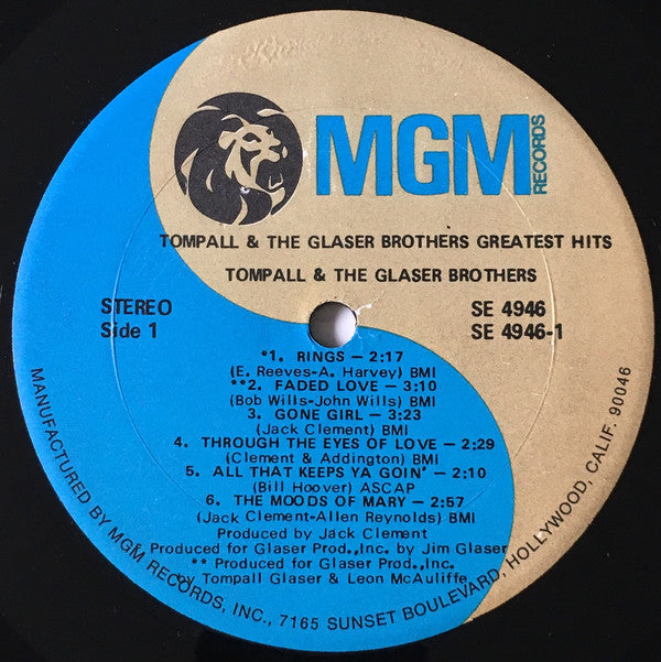 Tompall Glaser & The Glaser Brothers : Greatest Hits (LP, Comp)