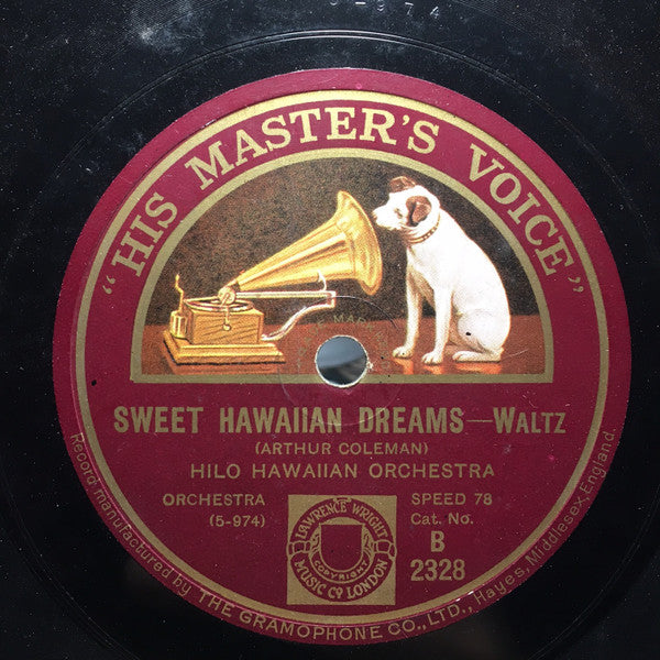 Hilo Hawaiian Orchestra : Sweet Hawaiian Dreams / Hawaiian Sunset (Shellac, 10")