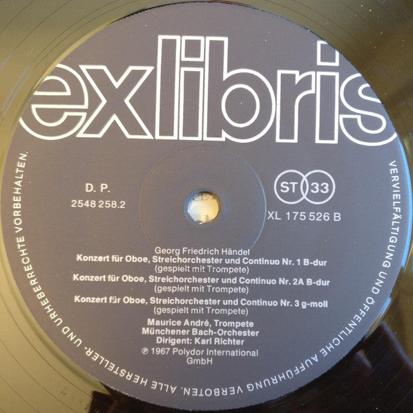 Maurice André, Joseph Haydn, Michael Haydn, Georg Friedrich Händel : Trompetenkonzerte (LP, Comp, Club)