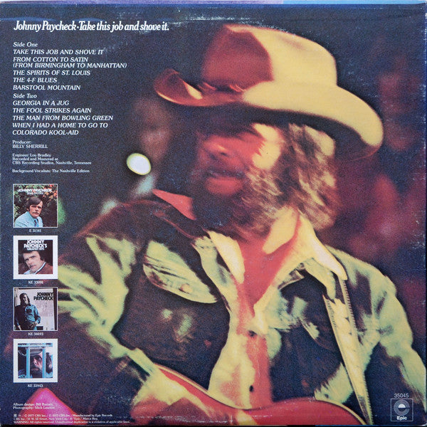 Johnny Paycheck : Take This Job And Shove It (LP, Album, Ter)