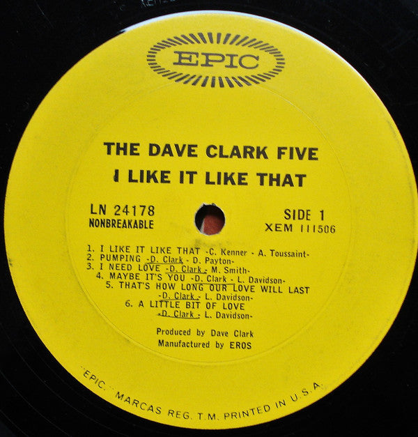 The Dave Clark Five : I Like It Like That (LP, Album, Mono, Ter)